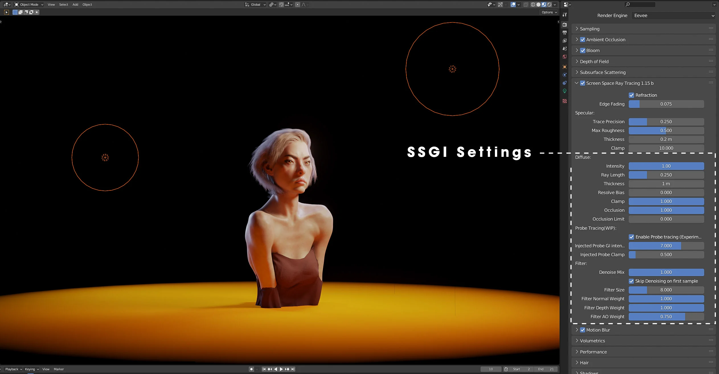 Read more about the article Screen Space Global Illumination for Blender Eevee – Native and Addon versions